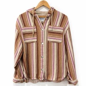 Roxy Cozy Knit Sweater - Cream and Brown